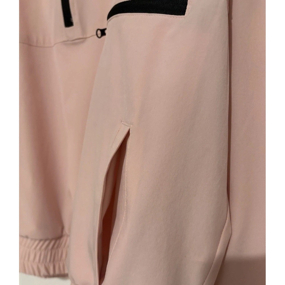 Lija Golf Pullover 1/2 Zip Outerwear Jacket Athleisure Pink Black Accent Medium - Picture 4 of 16